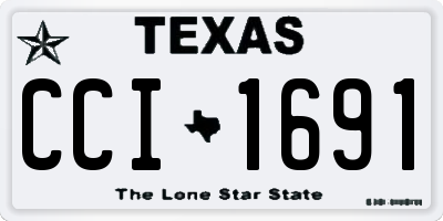 TX license plate CCI1691