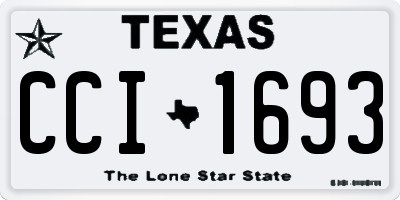 TX license plate CCI1693