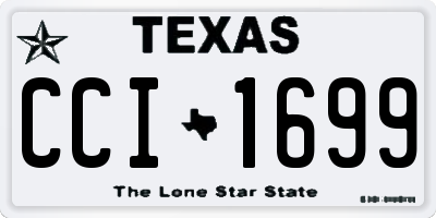 TX license plate CCI1699