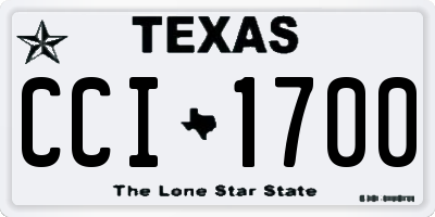 TX license plate CCI1700