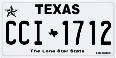 TX license plate CCI1712