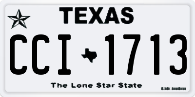 TX license plate CCI1713