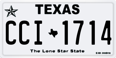 TX license plate CCI1714