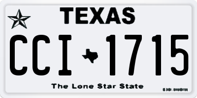 TX license plate CCI1715