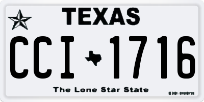 TX license plate CCI1716