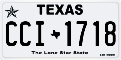 TX license plate CCI1718