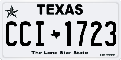 TX license plate CCI1723