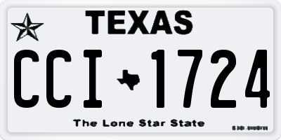 TX license plate CCI1724