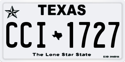 TX license plate CCI1727