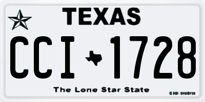 TX license plate CCI1728