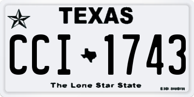 TX license plate CCI1743