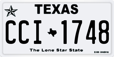 TX license plate CCI1748