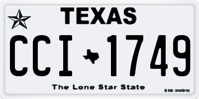 TX license plate CCI1749