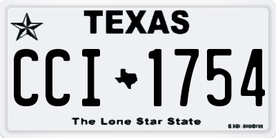 TX license plate CCI1754