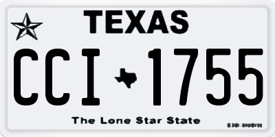 TX license plate CCI1755