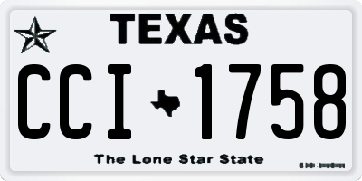 TX license plate CCI1758