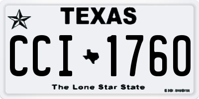 TX license plate CCI1760