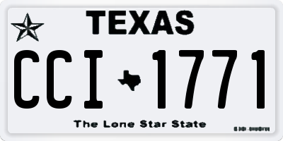 TX license plate CCI1771