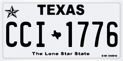 TX license plate CCI1776