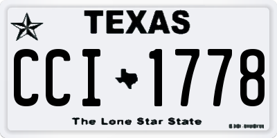 TX license plate CCI1778