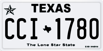 TX license plate CCI1780