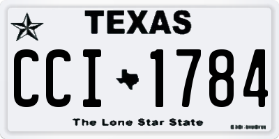 TX license plate CCI1784