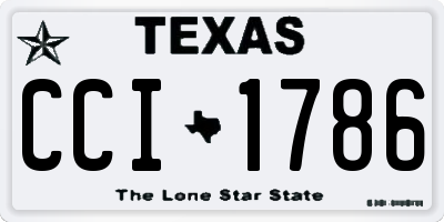 TX license plate CCI1786
