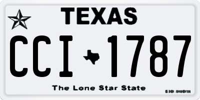 TX license plate CCI1787