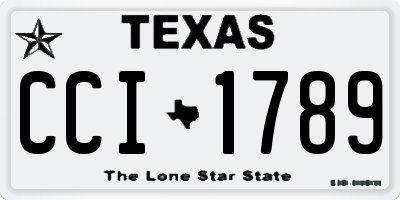 TX license plate CCI1789