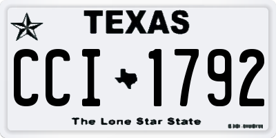 TX license plate CCI1792