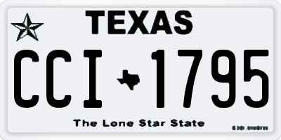 TX license plate CCI1795