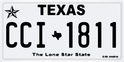 TX license plate CCI1811