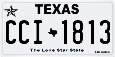 TX license plate CCI1813