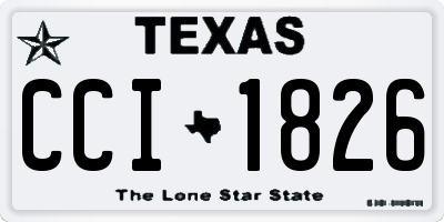 TX license plate CCI1826