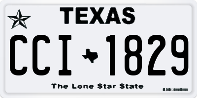 TX license plate CCI1829
