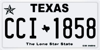 TX license plate CCI1858