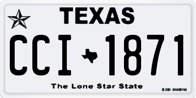 TX license plate CCI1871