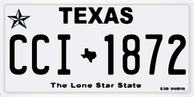TX license plate CCI1872