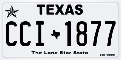 TX license plate CCI1877