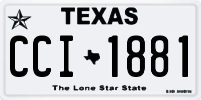 TX license plate CCI1881