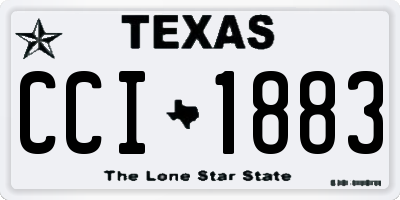 TX license plate CCI1883