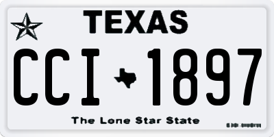 TX license plate CCI1897