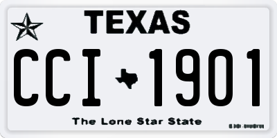TX license plate CCI1901