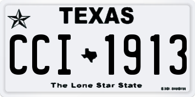 TX license plate CCI1913