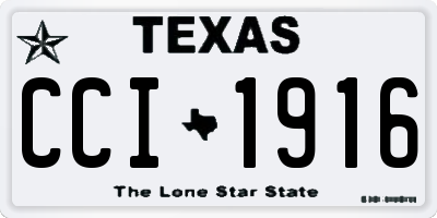 TX license plate CCI1916