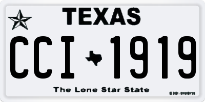 TX license plate CCI1919