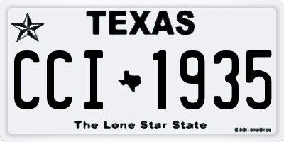 TX license plate CCI1935