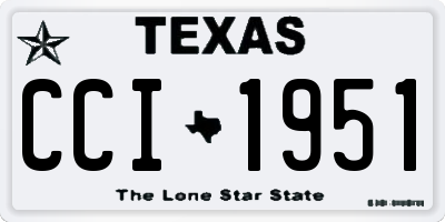 TX license plate CCI1951