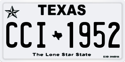 TX license plate CCI1952