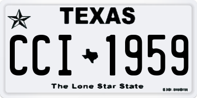 TX license plate CCI1959